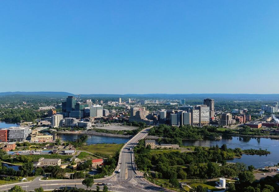 Downtown Ottawa and the Ottawa River